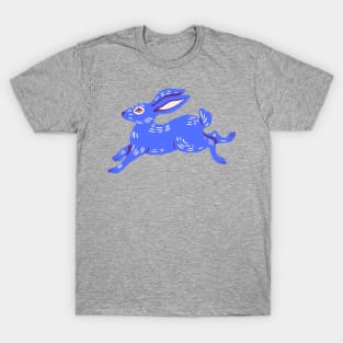 Blue Running Hare T-Shirt